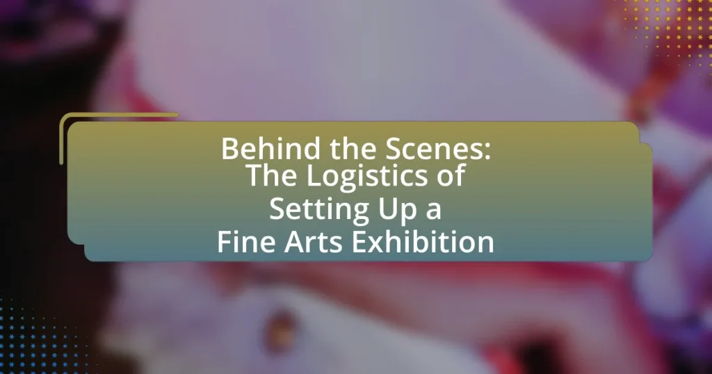 Behind the Scenes: The Logistics of Setting Up a Fine Arts Exhibition