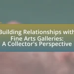 Building Relationships with Fine Arts Galleries: A Collector’s Perspective