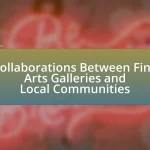 Collaborations Between Fine Arts Galleries and Local Communities