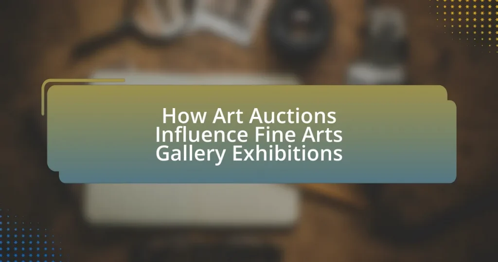 How Art Auctions Influence Fine Arts Gallery Exhibitions