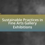 Sustainable Practices in Fine Arts Gallery Exhibitions