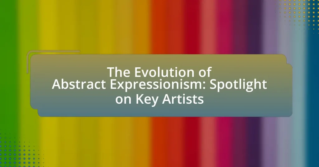 The Evolution of Abstract Expressionism: Spotlight on Key Artists