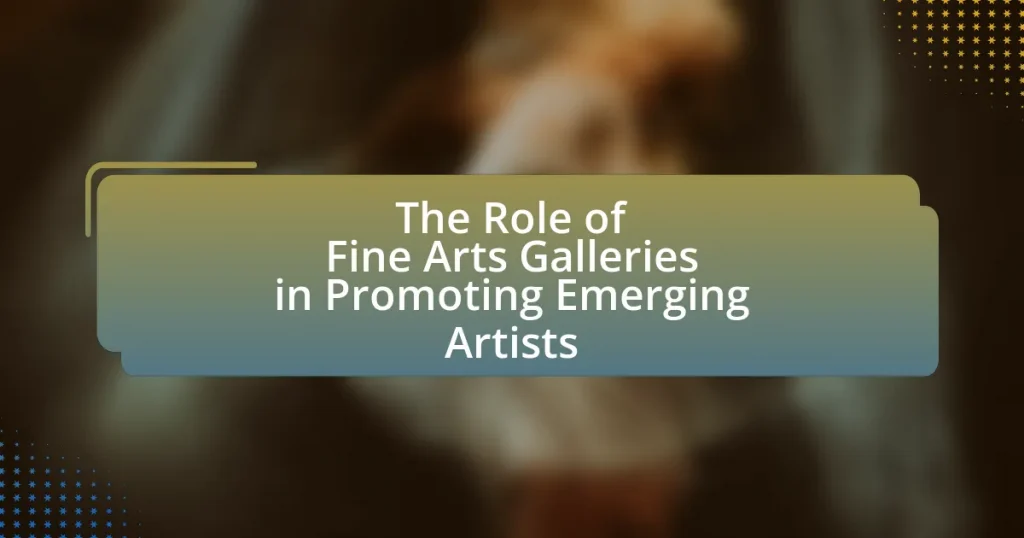 The Role of Fine Arts Galleries in Promoting Emerging Artists