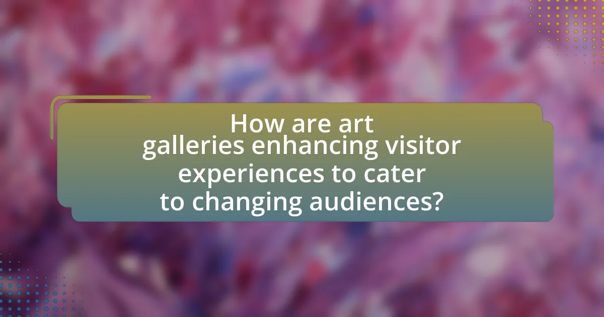How are art galleries enhancing visitor experiences to cater to changing audiences?