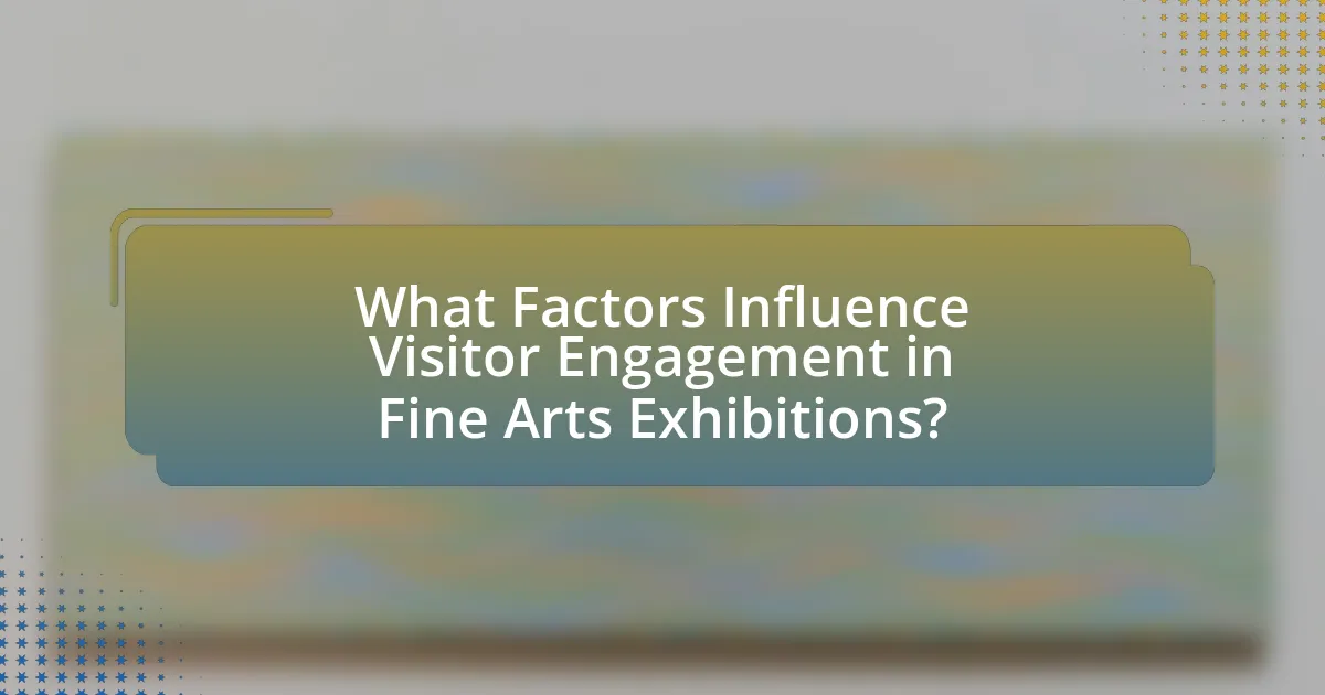 What Factors Influence Visitor Engagement in Fine Arts Exhibitions?