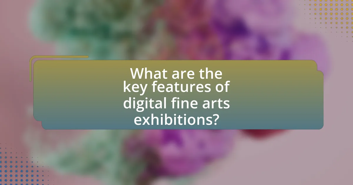 What are the key features of digital fine arts exhibitions?