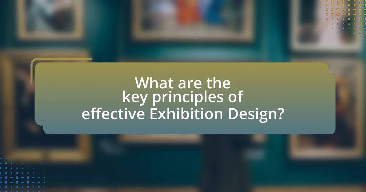 What are the key principles of effective Exhibition Design?