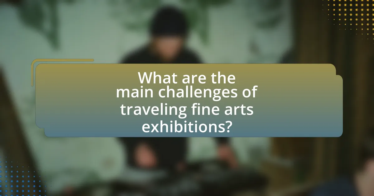 What are the main challenges of traveling fine arts exhibitions?