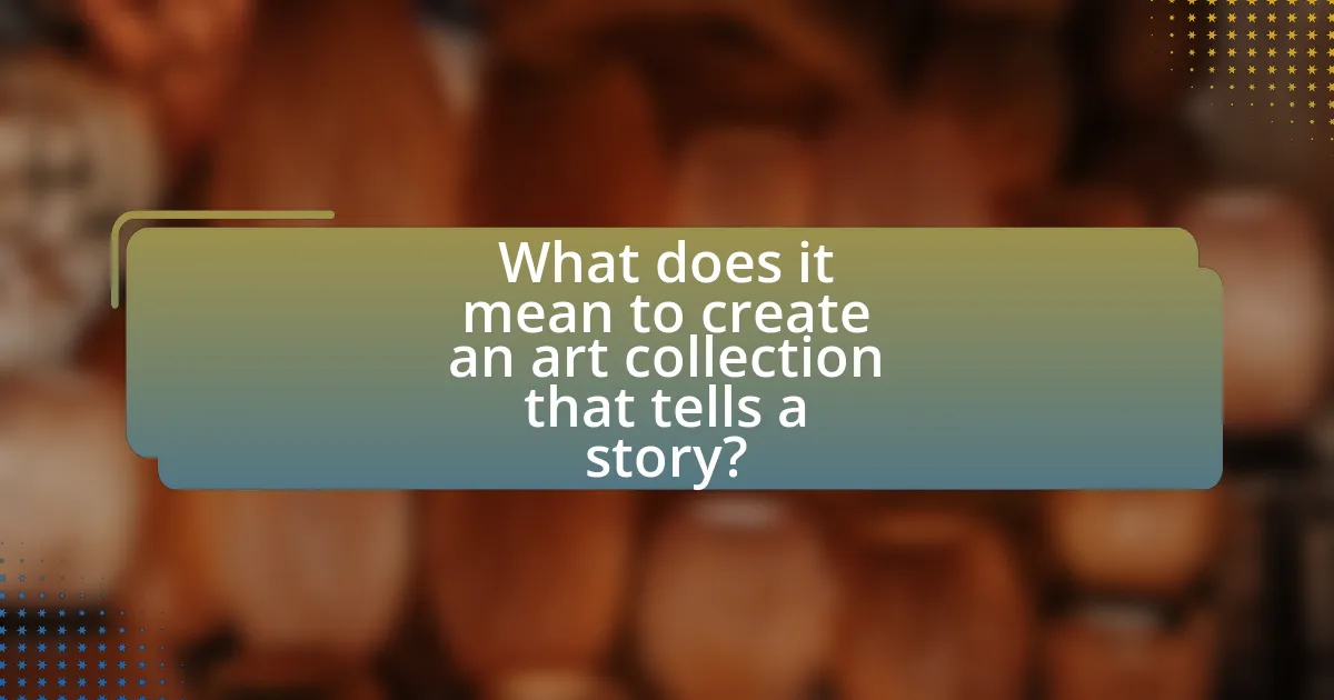 What does it mean to create an art collection that tells a story?