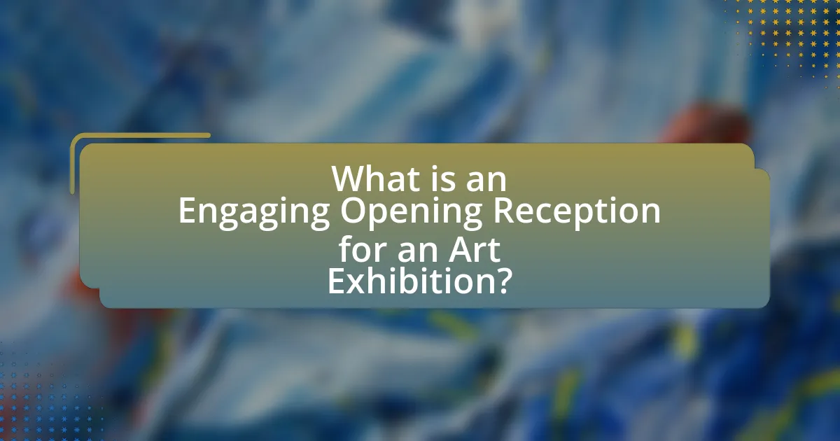 What is an Engaging Opening Reception for an Art Exhibition?