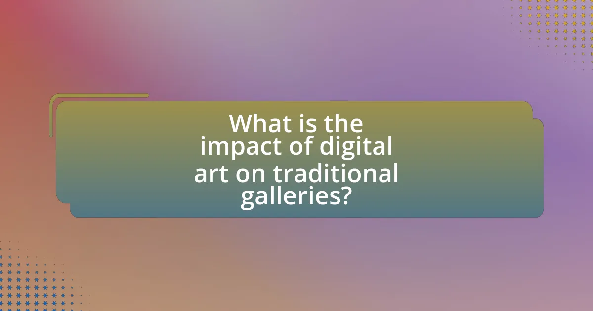 What is the impact of digital art on traditional galleries?