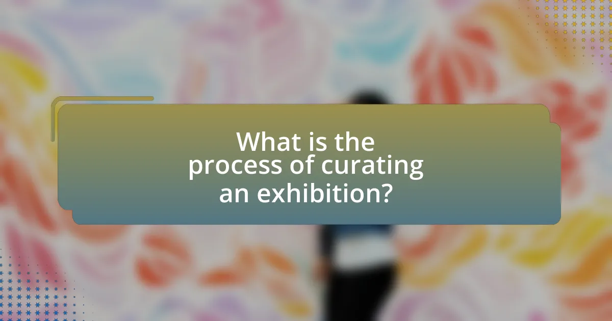 What is the process of curating an exhibition?