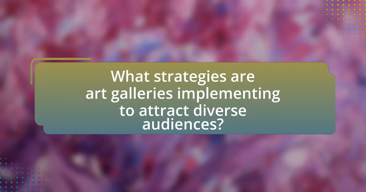 What strategies are art galleries implementing to attract diverse audiences?